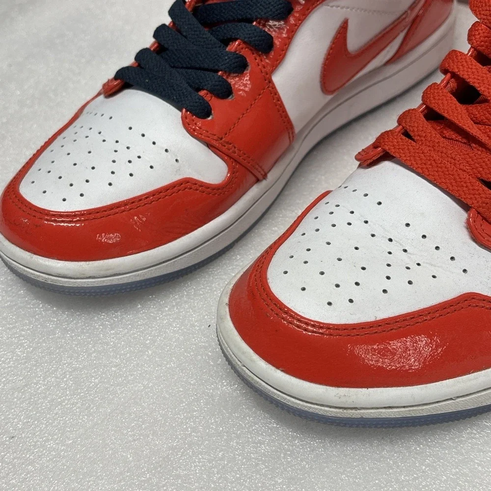 Nike Air Jordan 1 Mid SE Barcelona Sweater Chile Red White DC7294-600 Men's 7.5‎